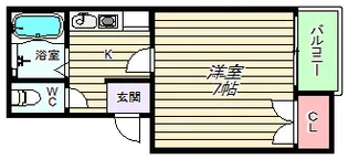 ワイズレジデンス東梅田【4階】の間取り