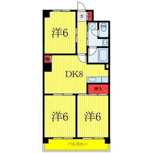 山久マンション塩野【3階】の間取り