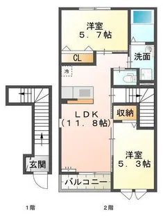 フィールド ストーン【2階】の間取り