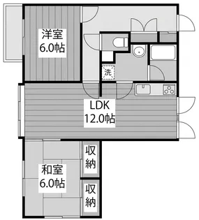 霞ハイツ【1階】の間取り