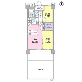 アンビエンテ経堂【1階】の間取り