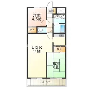 日宝アドニス塩屋【6階】の間取り