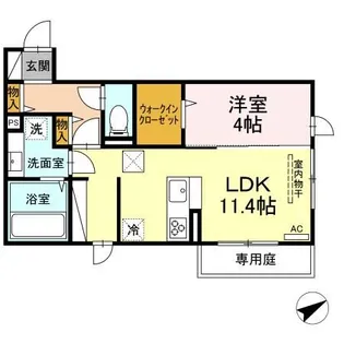 セレニータ.クワトロ【1階】の間取り
