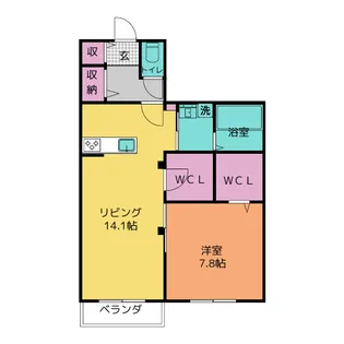 メゾン シリュール【1階】の間取り