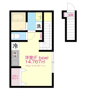 【仮称】アトリアコート6【2階】の間取り