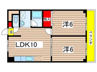 ベルハイツ今宿F【2階】の間取り