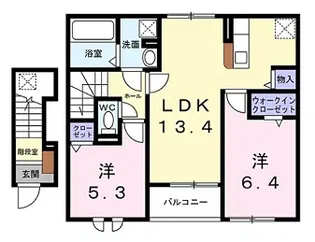 グランドメゾン扇屋【2階】の間取り