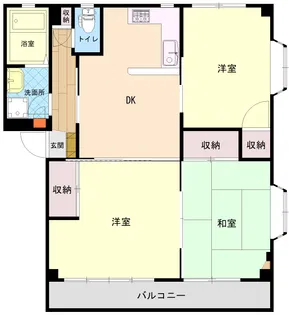 ライフ・ビラ竜王B【2階】の間取り