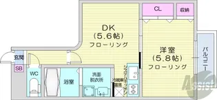グレースN34【4階】の間取り