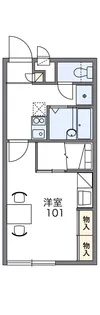 レオパレス北屋敷122【2階】の間取り
