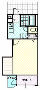 ルガール白水沢【3階】の間取り
