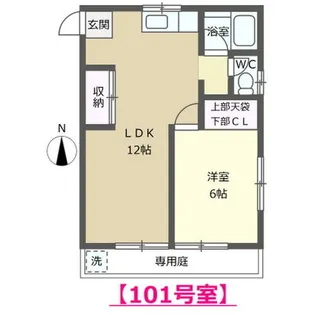 コーポウエスト【1階】の間取り