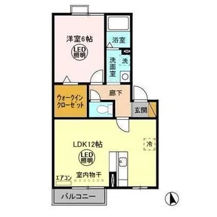 リビングタウンみどりのA【2階】の間取り