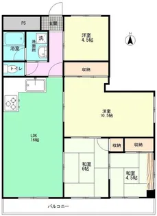 YSビル岡南【3階】の間取り
