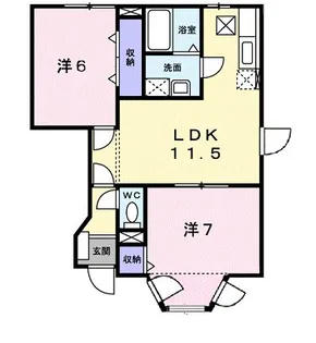 ロータス・高田 C棟【1階】の間取り
