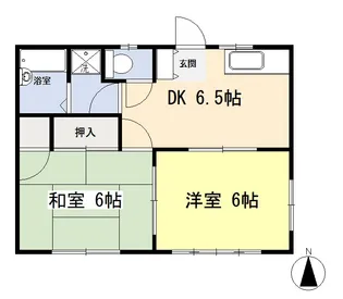 ハイツシガールB棟【1階】の間取り