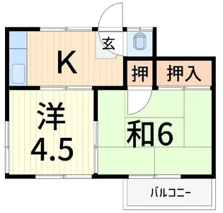 安藤ハイツ【2階】の間取り