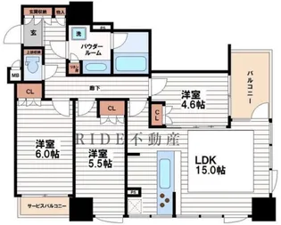 プレサンスレジェンド堺筋本町タワー【11階】の間取り