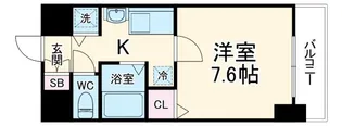 プレサンス名古屋STATIONアライブ【15階】の間取り