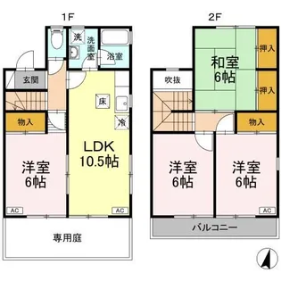 徳島県鳴門市撫養町黒崎字松島【一戸建】の間取り
