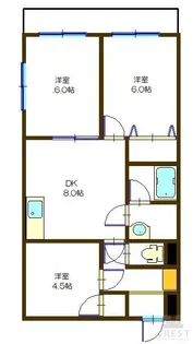 サンライフあけぼの【3階】の間取り