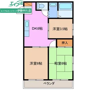 コーポかがみ【4階】の間取り