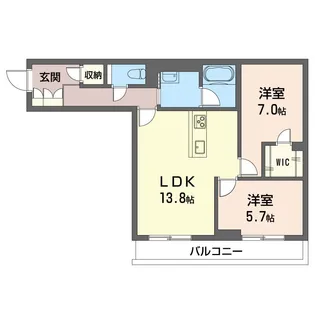 リーフ双葉町【1階】の間取り