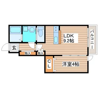 グランドソレイユII【1階】の間取り