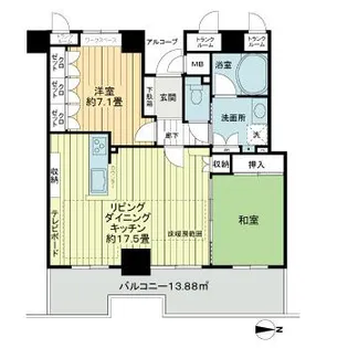 岐阜県岐阜市橋本町2【マンション】の間取り