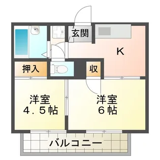 2Kの間取り画像