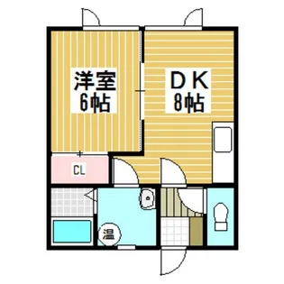 ハイツK&Y【2階】の間取り