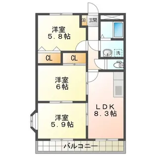 アンジュリークA・I【1階】の間取り