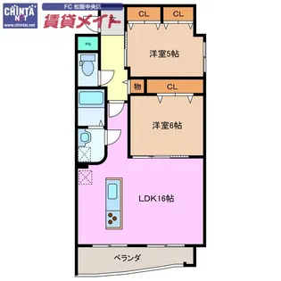 ル・クール【4階】の間取り