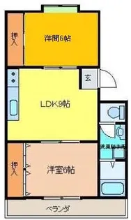 コーポサンライズII【1階】の間取り