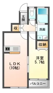 クレアージュ小中野A,B【1階】の間取り