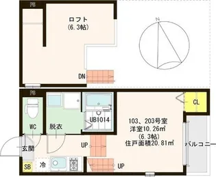 アイ宮町【2階】の間取り