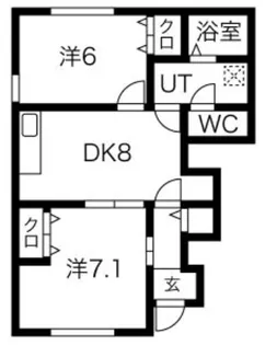愛知県蒲郡市竹谷町元町【アパート】の間取り