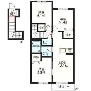 プレミール【2階】の間取り