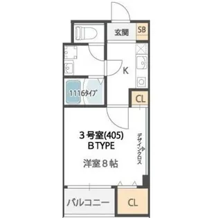 クィーンライフ東今里【9階】の間取り