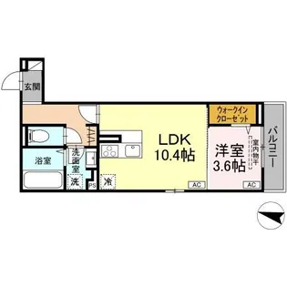 広島県福山市東町2【アパート】の間取り