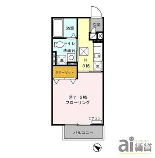 東京都東久留米市浅間町3【アパート】の間取り