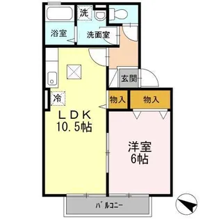 コンフォールウィルモア【1階】の間取り