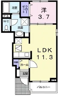 広島県福山市駅家町大字倉光【アパート】の間取り
