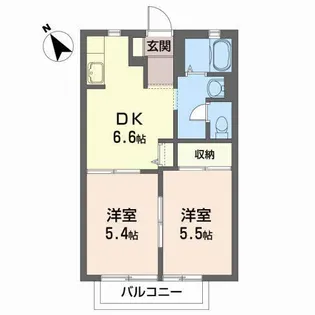 カーサ栄照【2階】の間取り