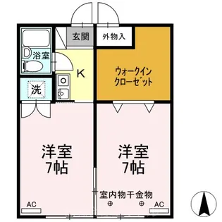神奈川県相模原市緑区二本松3【アパート】の間取り