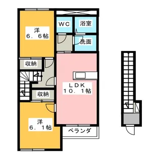 コーポさわ【2階】の間取り