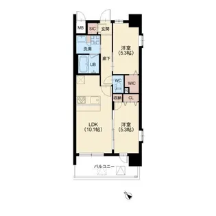 大阪府堺市北区百舌鳥梅町1【マンション】の間取り