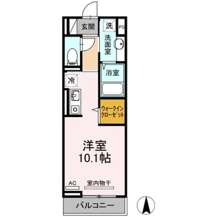 ソレイユ富岡【2階】の間取り