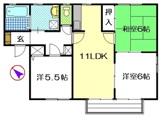 エイトトータス3番館【2階】の間取り