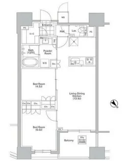 東京都目黒区青葉台4【マンション】の間取り